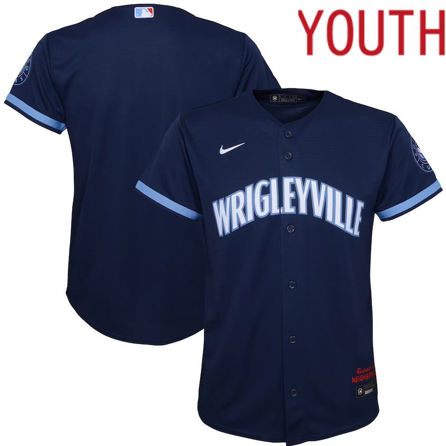 Youth Chicago Cubs Nike Navy City Connect Replica MLB Jersey